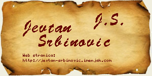 Jevtan Srbinović vizit kartica